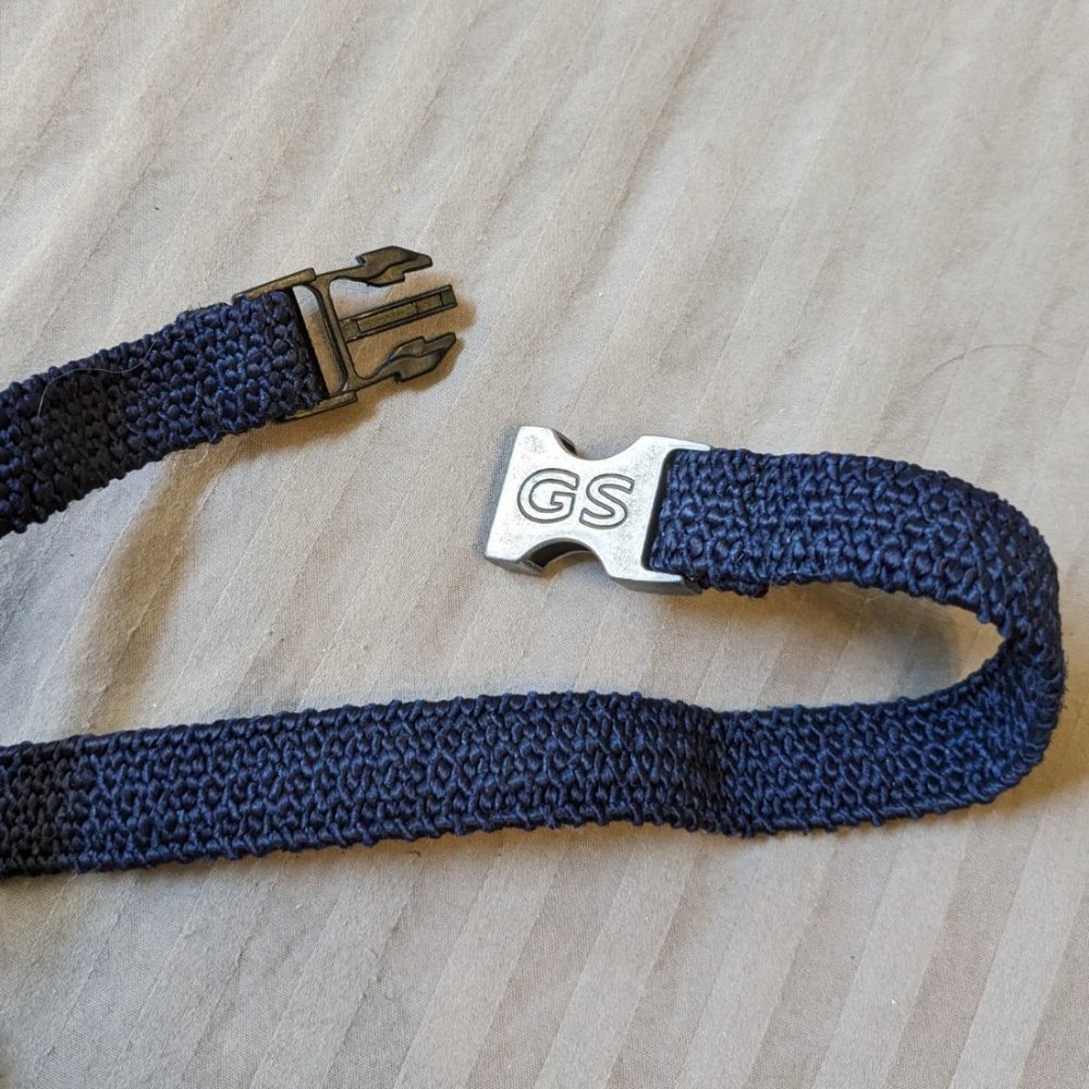 Navy Blue Stretch Belt with Metal Quick Release Buckle - Girl Scout - Picture 3 of 5